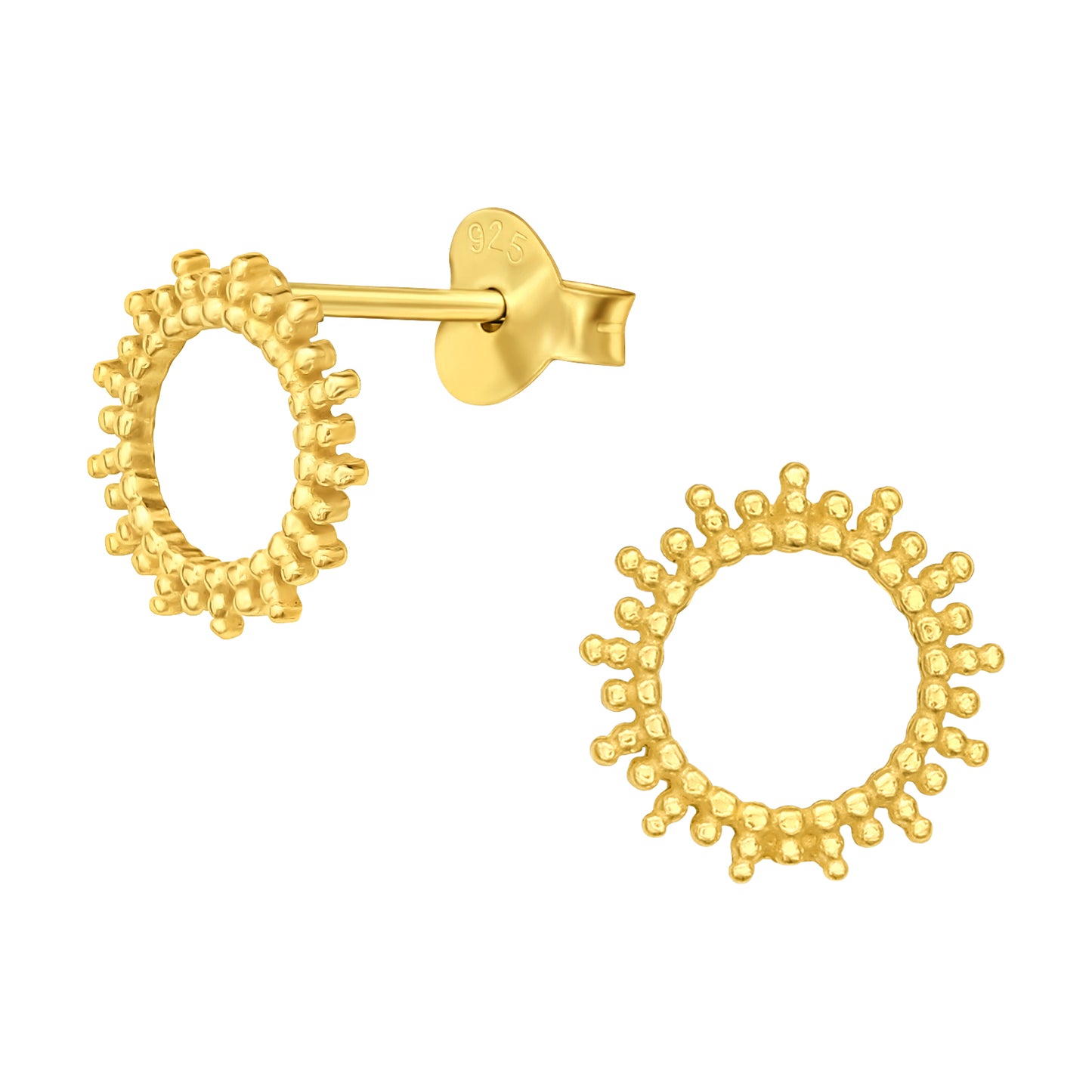 Capillary Studs, 24ct Gold Plated