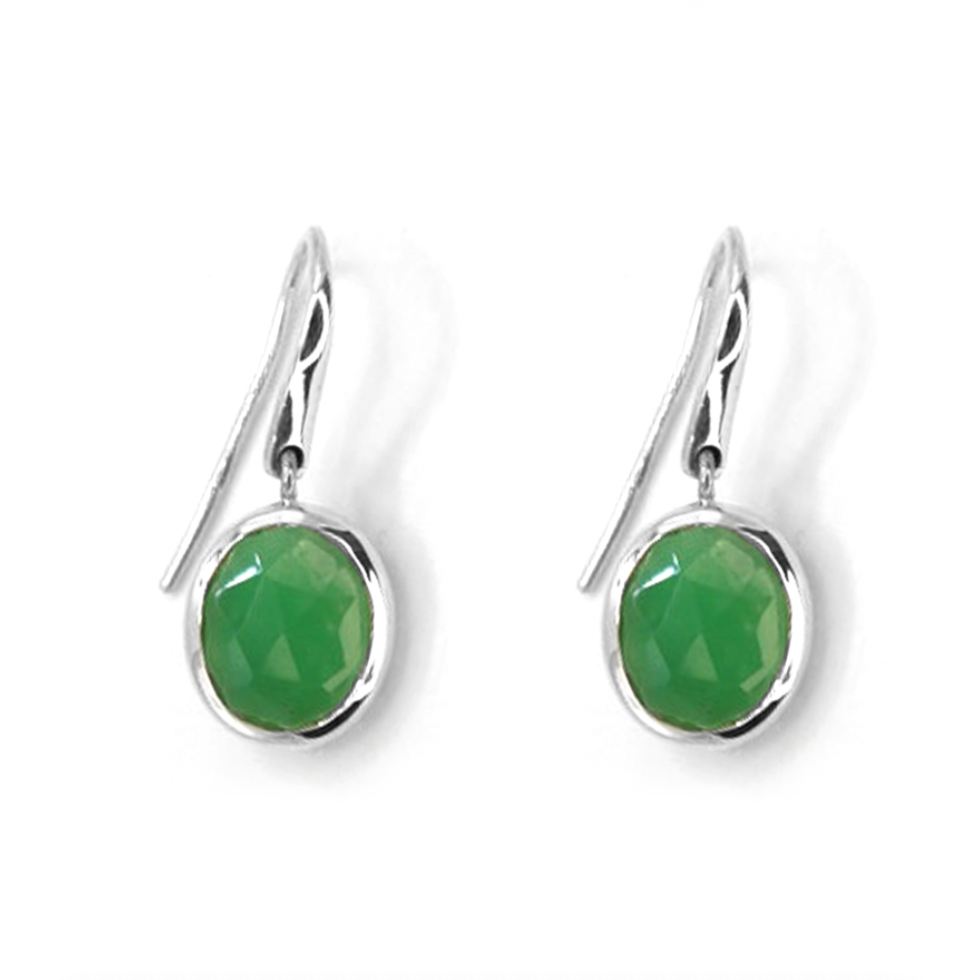 Chunky Chrysoprase Dangly Earrings