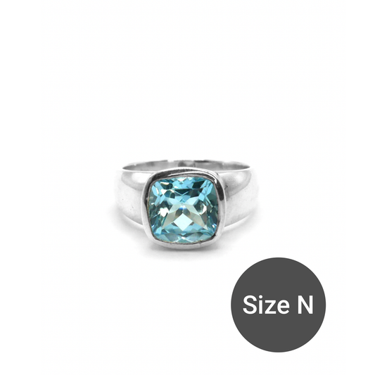 Square Topaz Midi Cinderella Ring