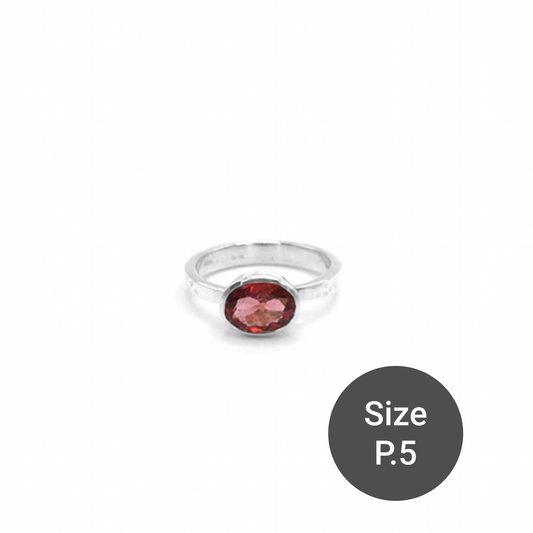 Pink Tourmaline Limited Edition Hammered Sweetie Ring