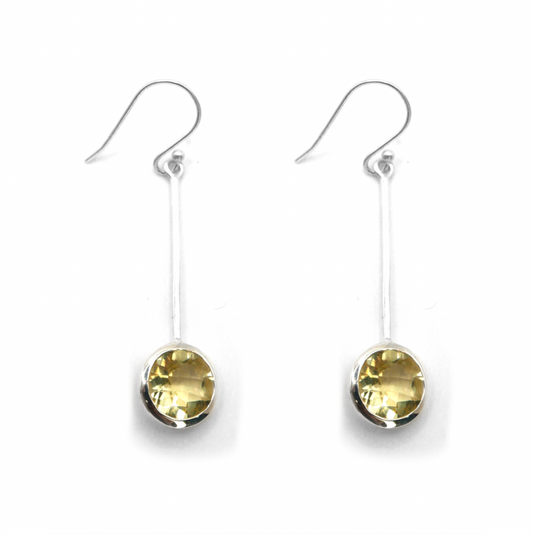 Lemon Quartz Drop Earrings