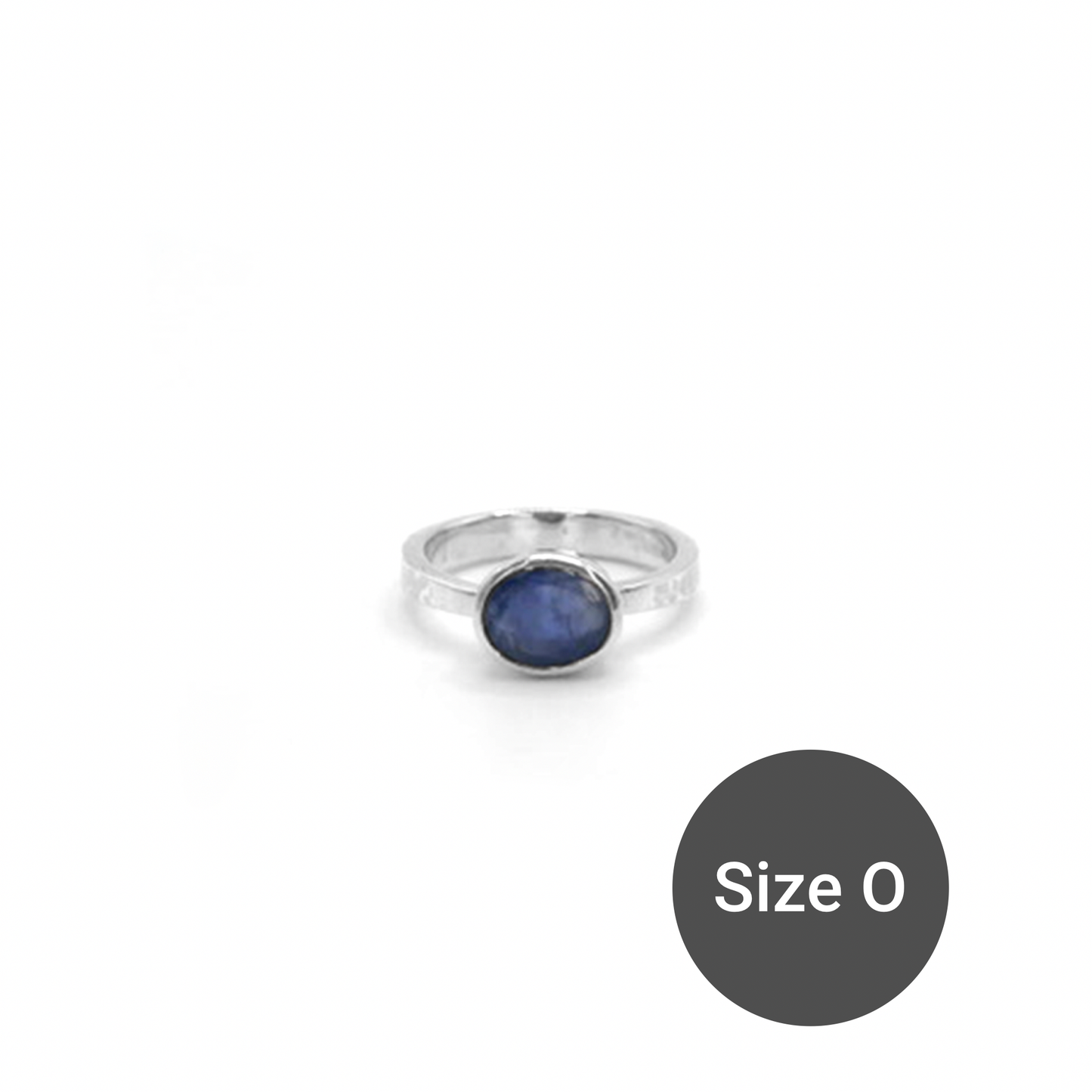 South African Sapphire Limited Edition Hammered Sweetie Ring