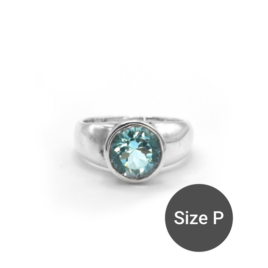 Round Topaz Midi Cinderella Ring