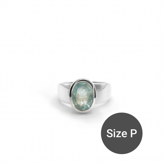 Aquamarine Oval Cinderella Ring