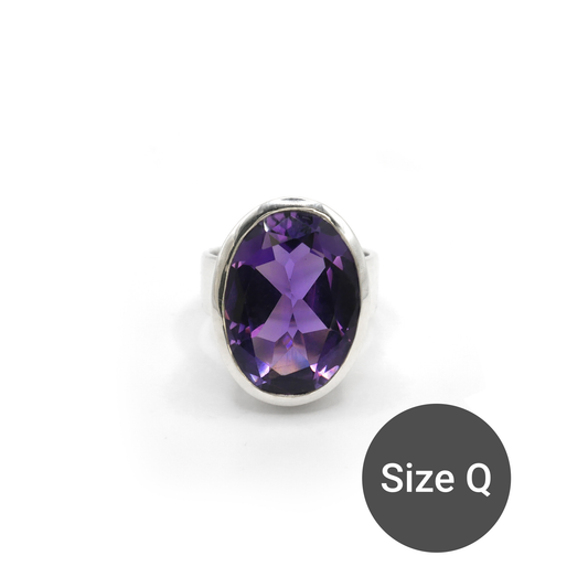 Purple Amethyst Cinderella Ring