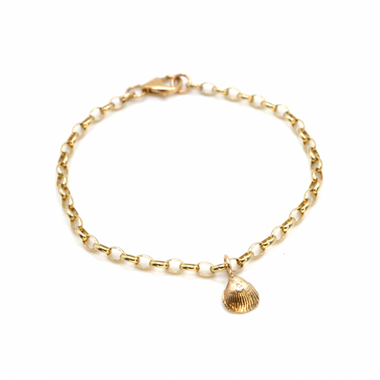 Amble Mini Shell Bracelet, Gold