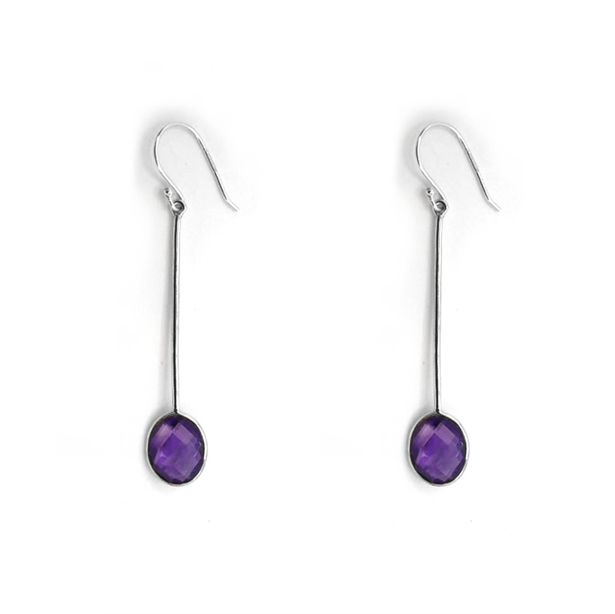 Purple Amethyst Drop Earrings