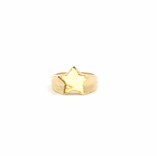 Maxi Star Signet Ring, 9ct Solid Gold