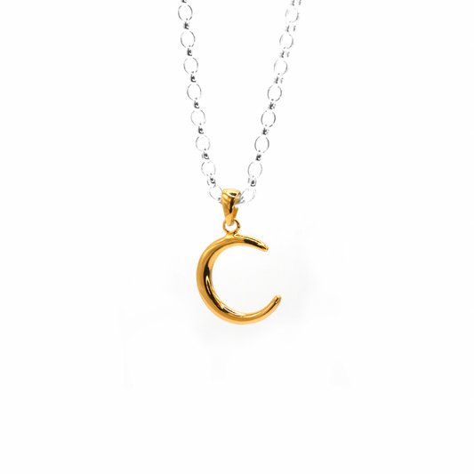 24ct Gold Plated Moon Necklace