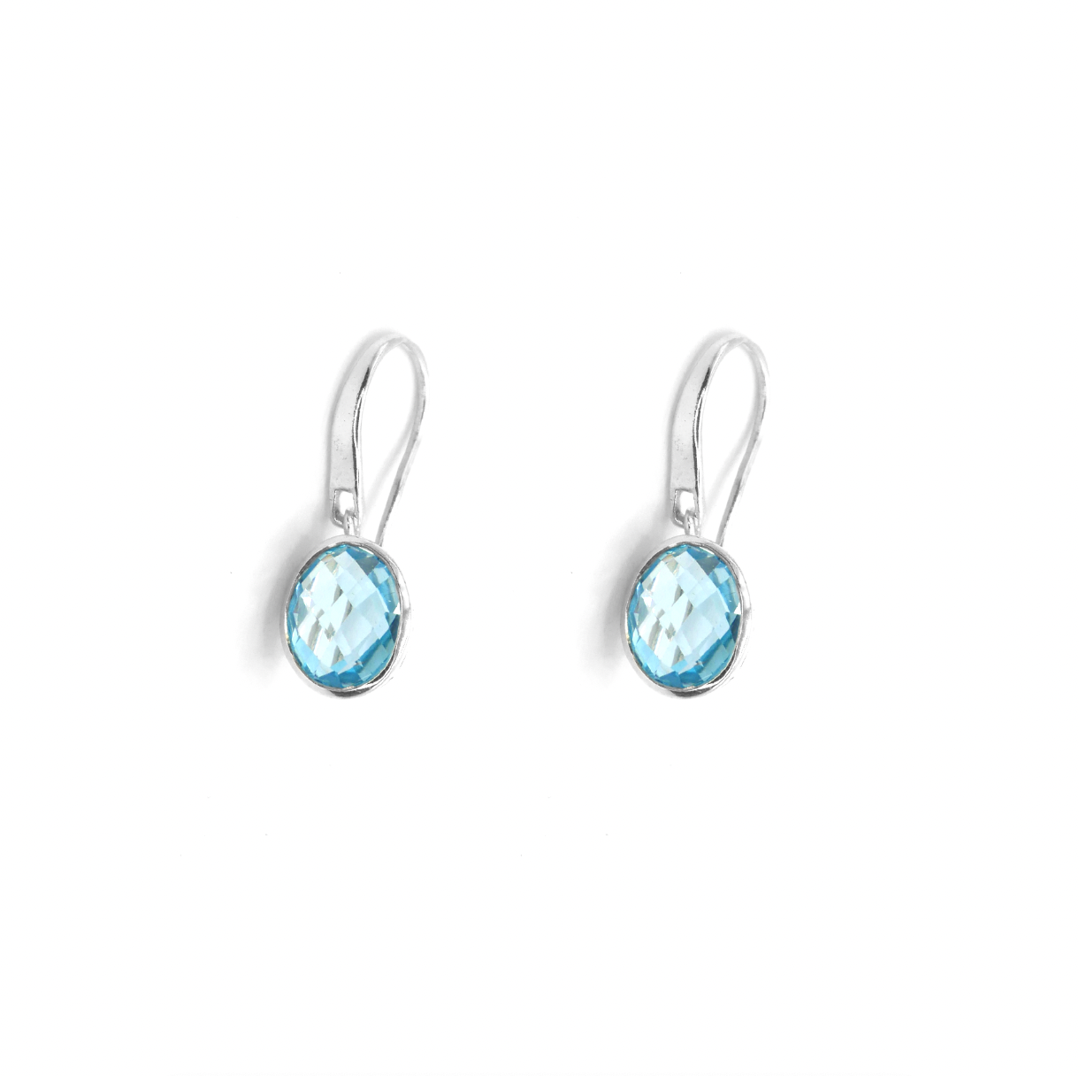 Topaz Mini Chunky Dangly Earrings