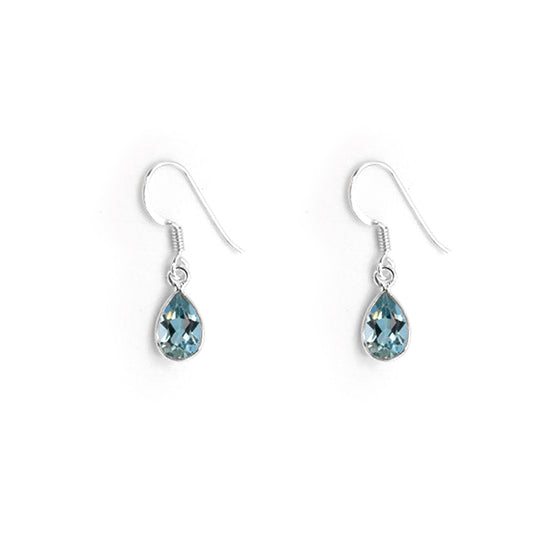 Topaz Teardrop Dangly Earrings