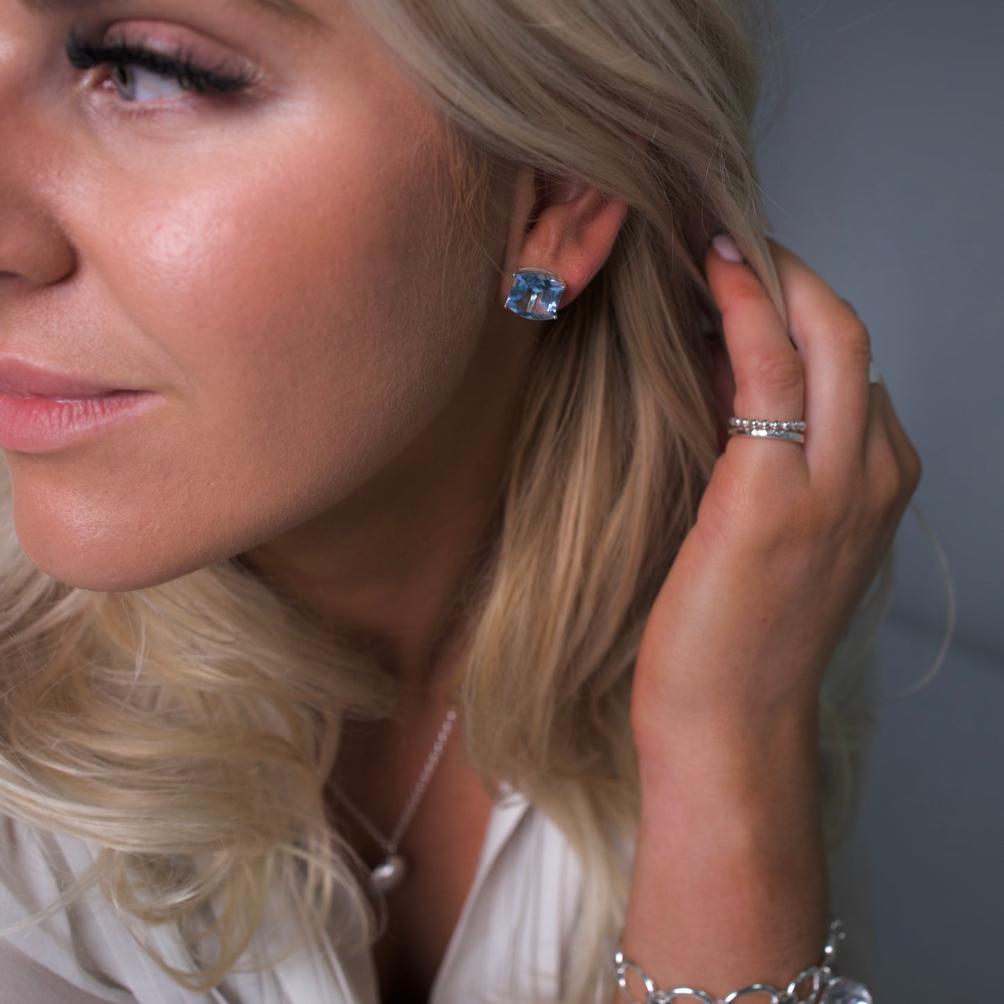 Maxi Topaz Stud Earrings