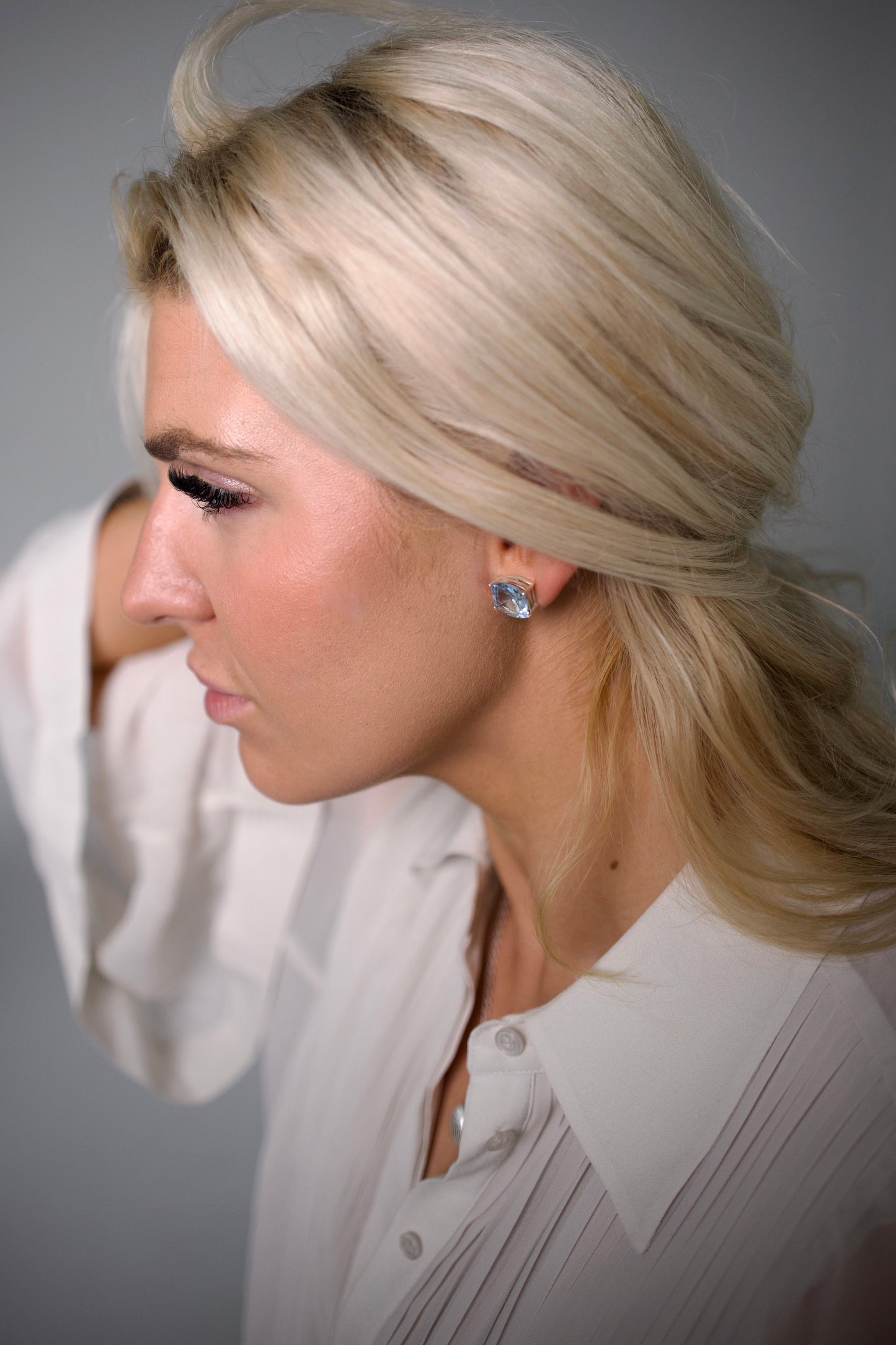 Maxi Topaz Stud Earrings