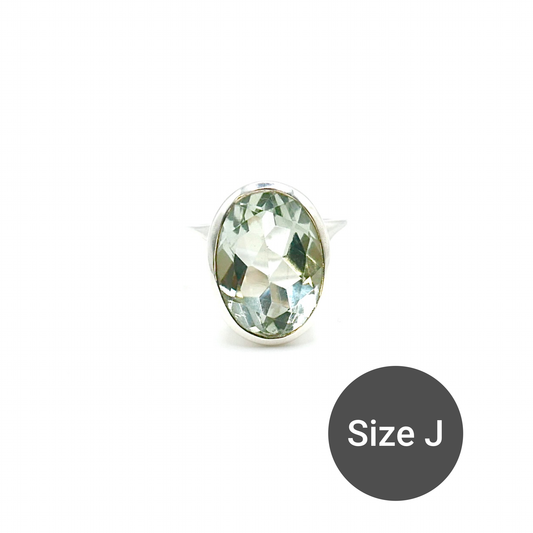 Green Amethyst Cinderella Ring